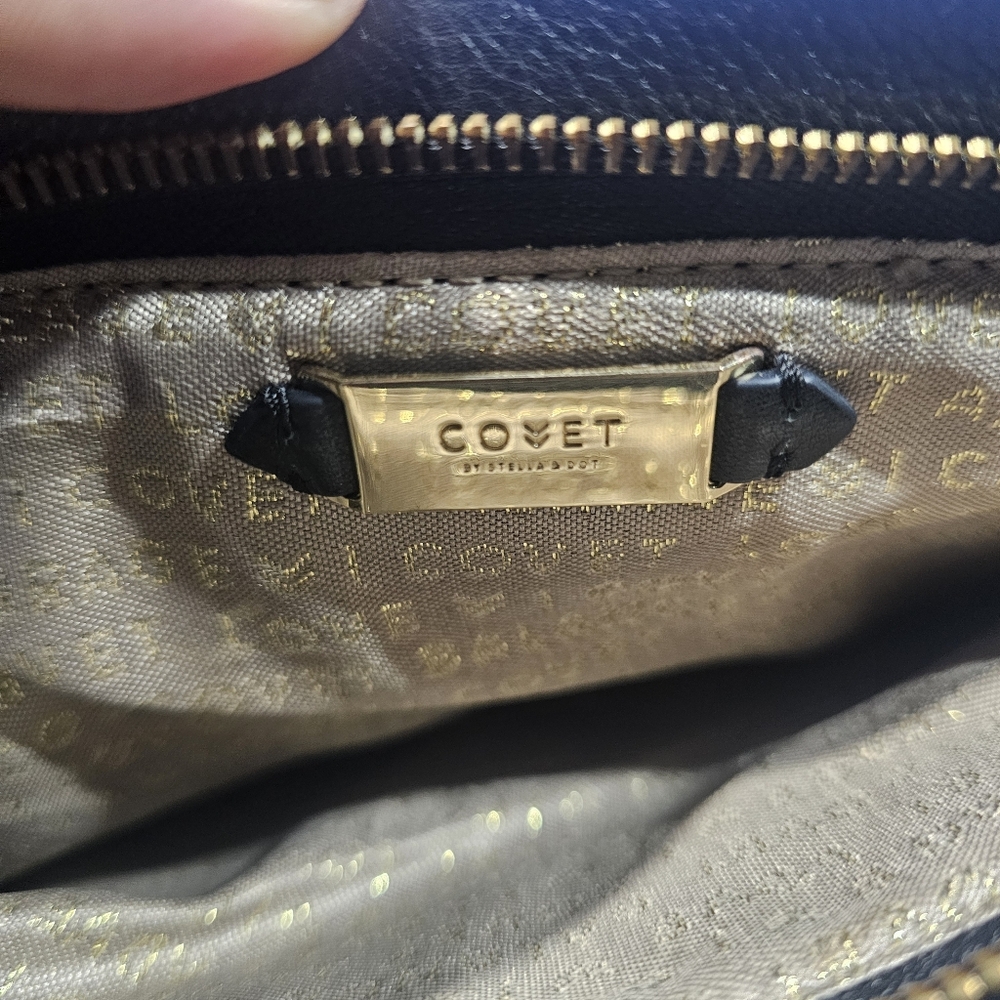COVET STELLA & DOT CROSBY LEOPARD PRINT CALF HAIR CROSSBODY SHOULDER BAG CLUTCH - Picture 8 of 9